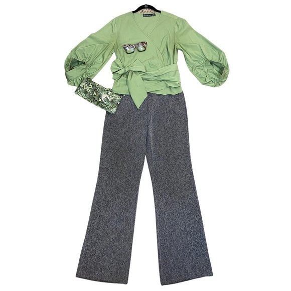 New York & Company 7th Avenue Design Studio Wide-leg Career Slacks - 8 Tall - Picture 1 of 7